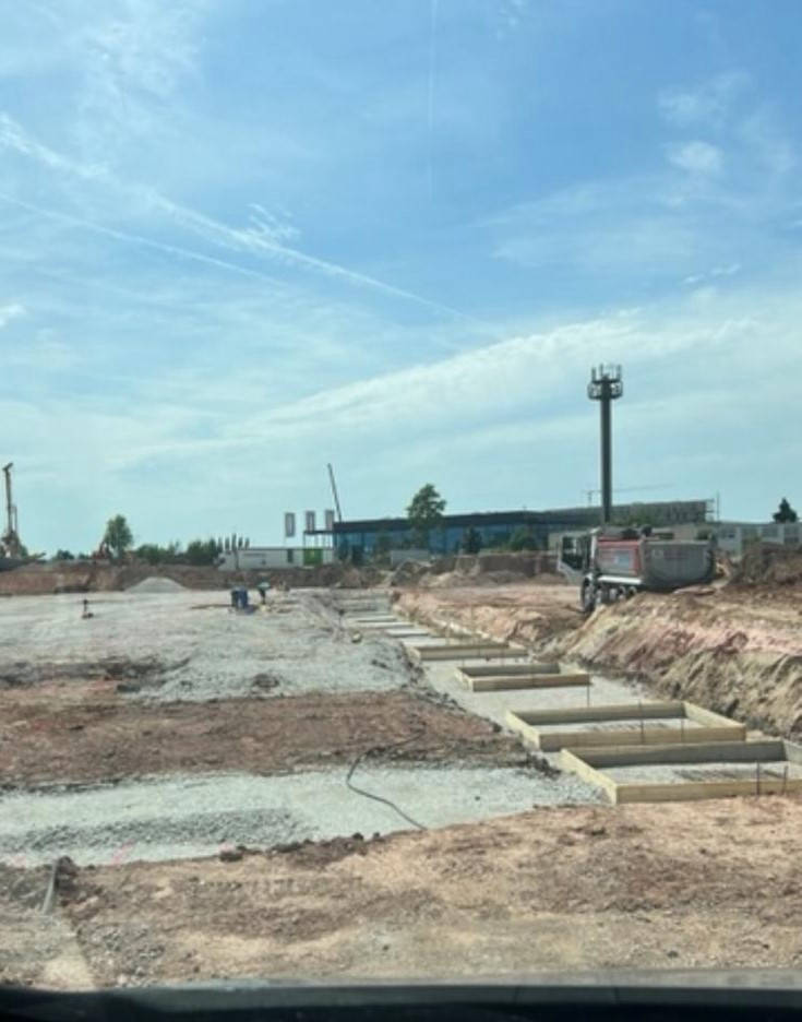 Baufeld vor Baubeginn